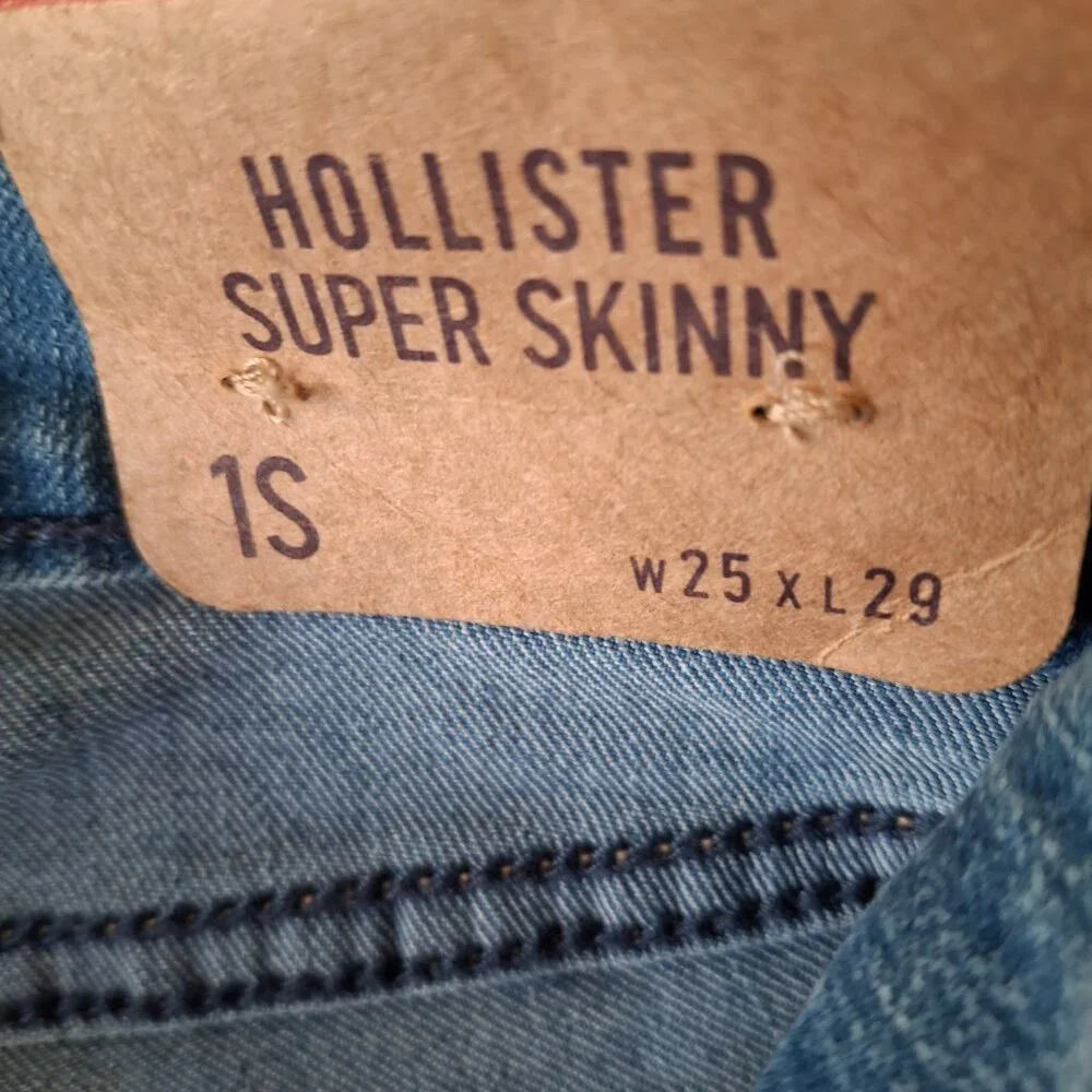 Hollister Super Skinny Jeans Size 1S Waist 25 Length 29 NWOT - Picture 3 of 4